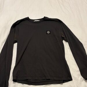 Stone Island dark grey Long Sleeve Tee- large